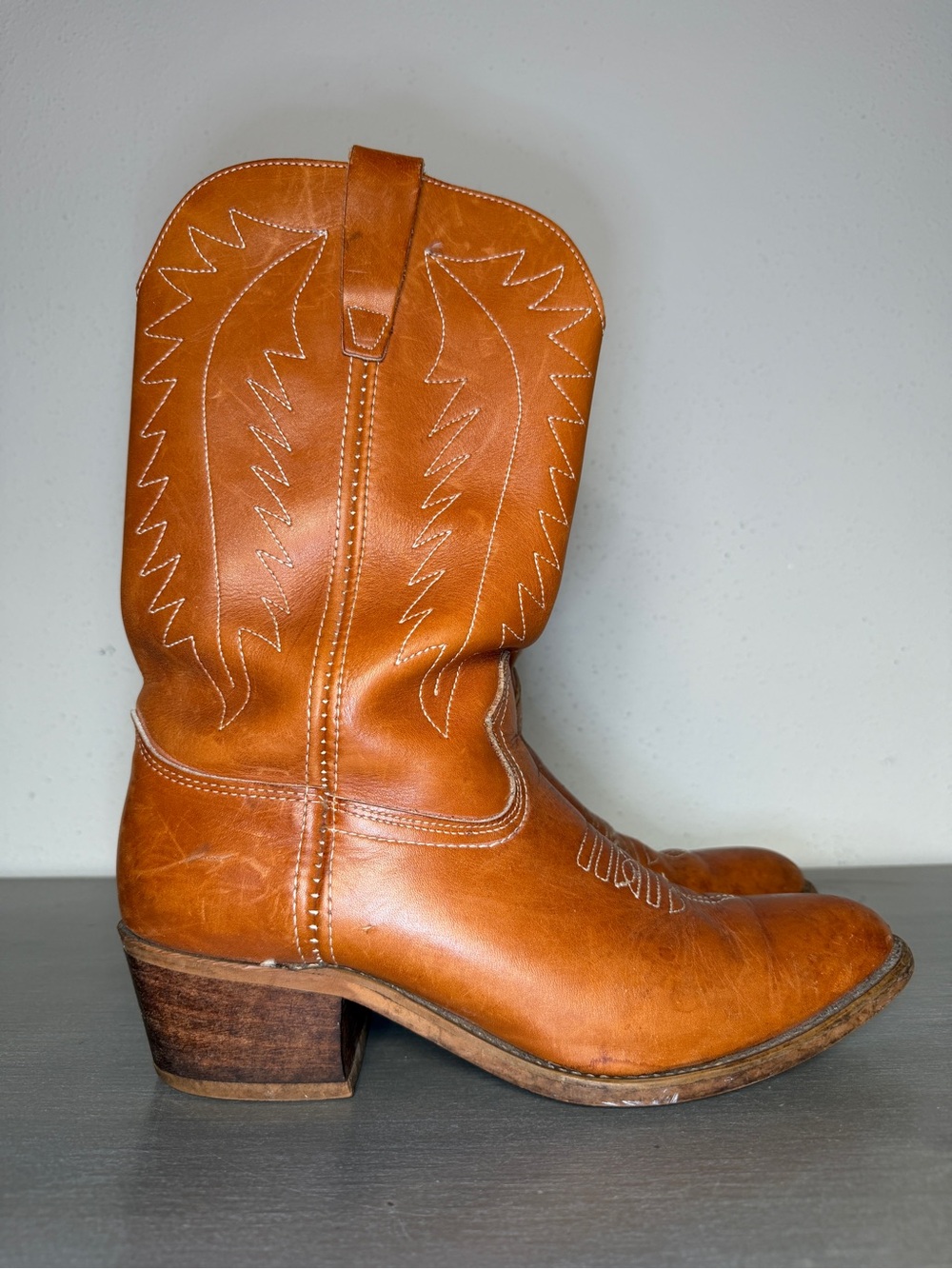 Vintage Landis Western Campus Work Boots Men’s 10.5 D Tan Leather Boots USA - Picture 2 of 12